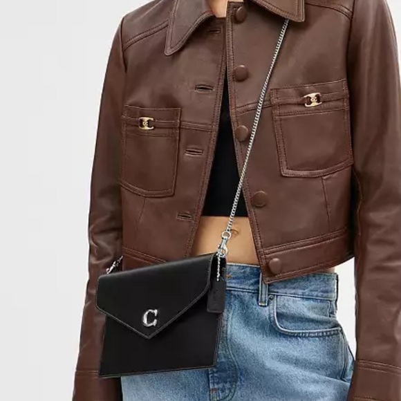 NWT Emboss Croc Envelope Clutch from Coach - Picture 5 of 5